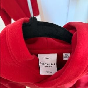 Aritzia Vibrant Red Sweatfleece Hoodie